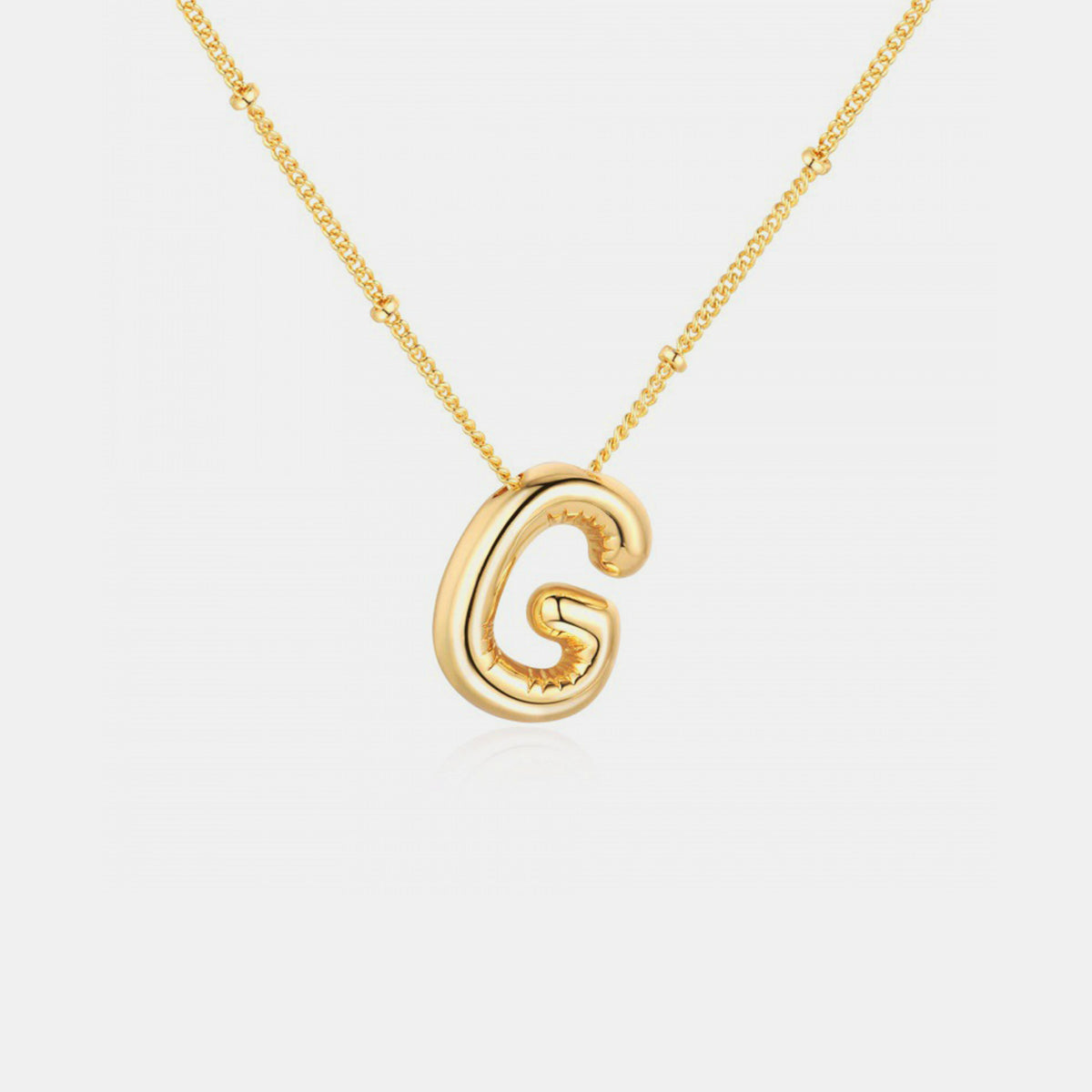 Gold Initial Letter Pendant Necklace