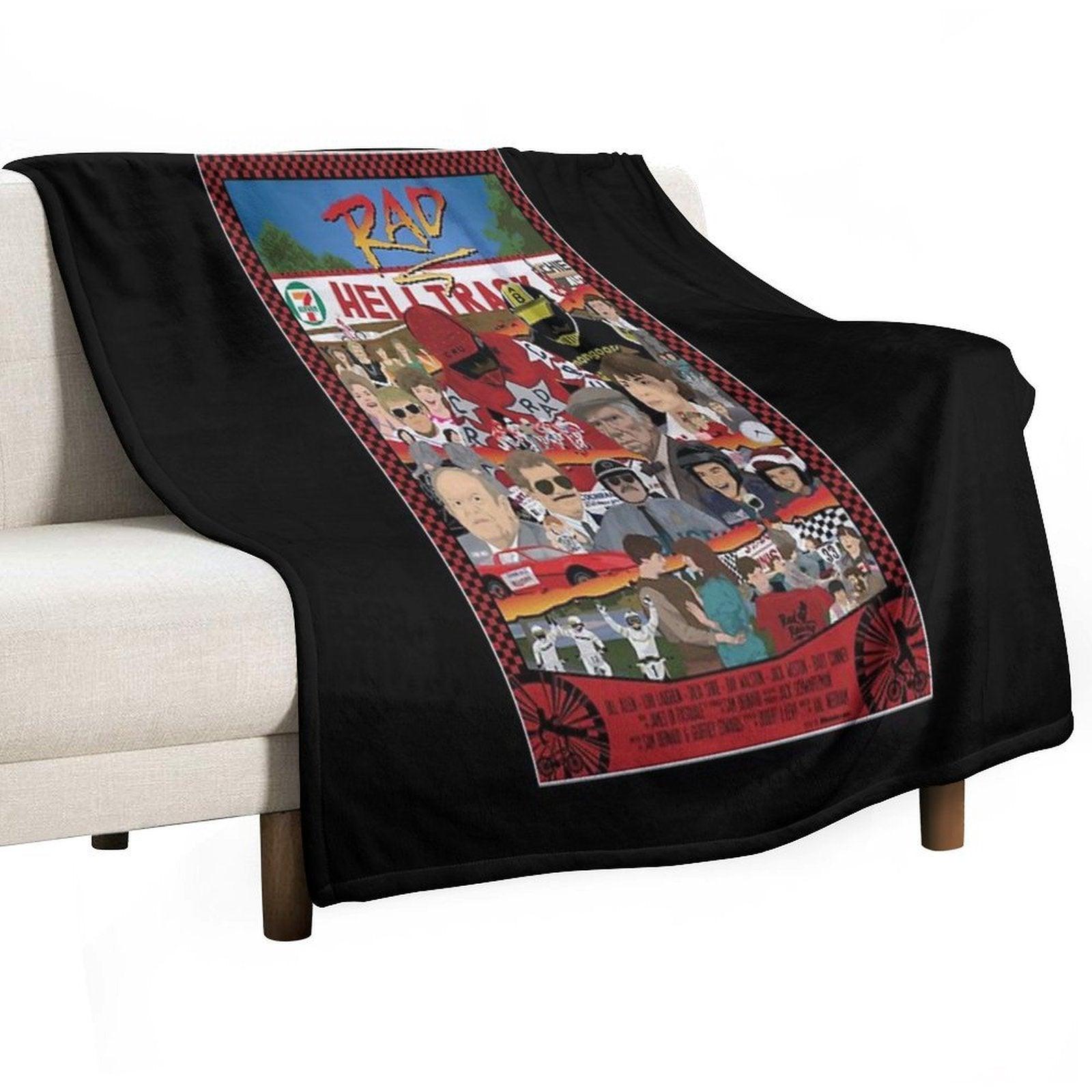 RAD Poster - BMX Tribute - Full Color - All Cast Throw Blanket