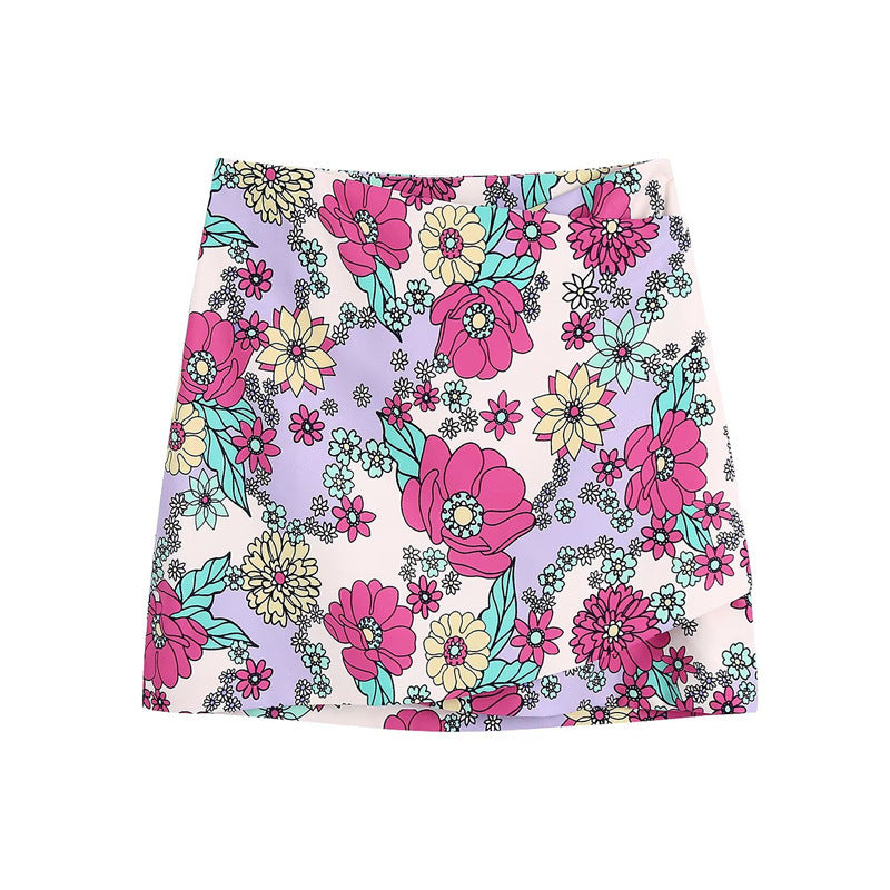 Fashionable and Sexy Women's Floral Print Skirt with Style