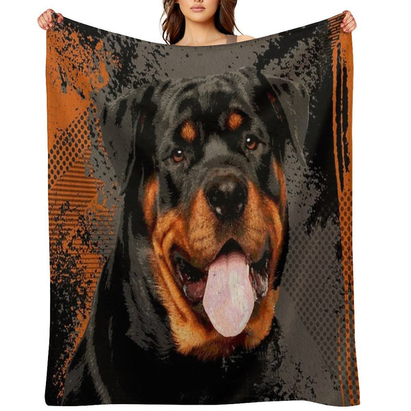 Rottweiler  - Metzgerhund Digital Art Compact Throw Blanket