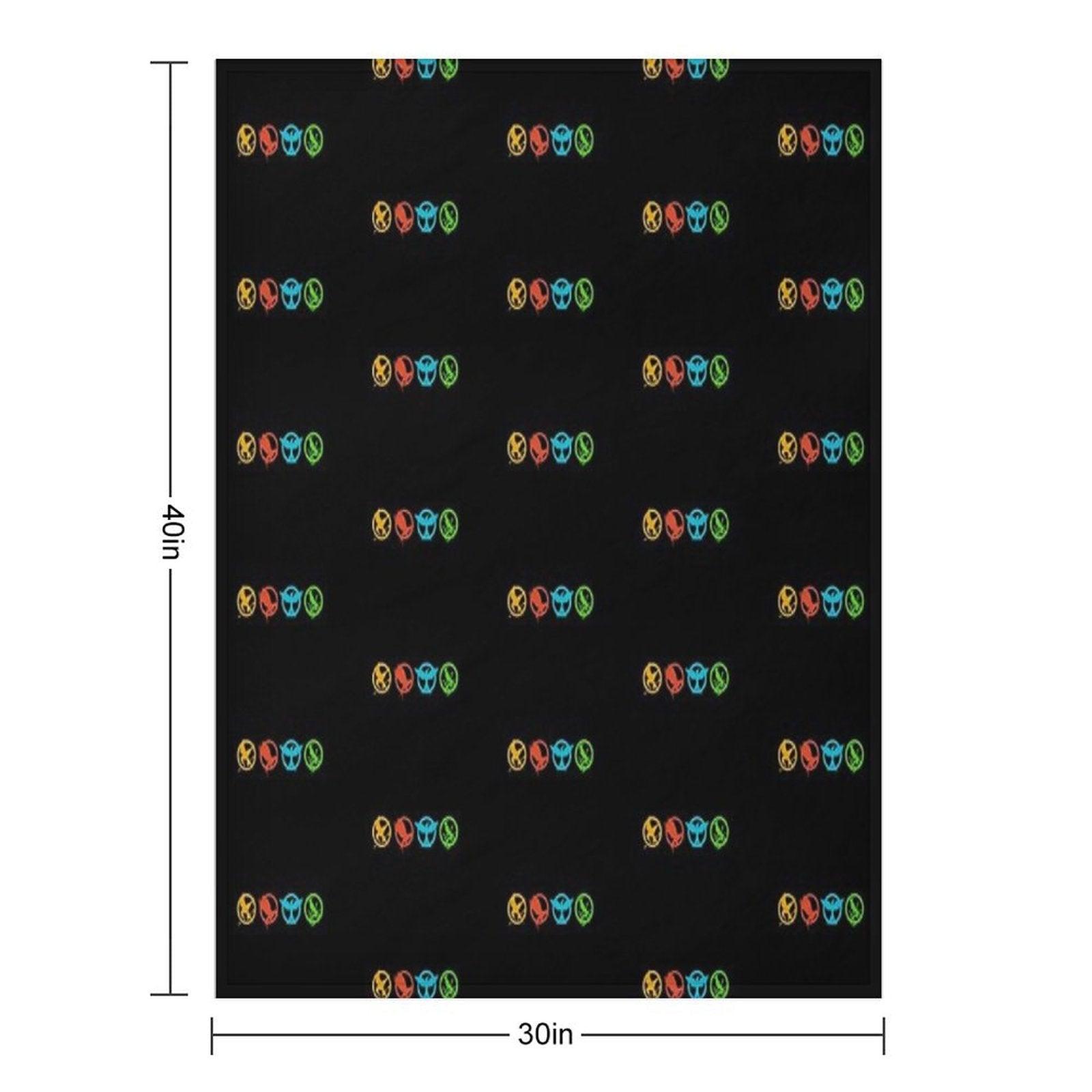 The Hunger Games Mockingjay Logos Throw Blanket
