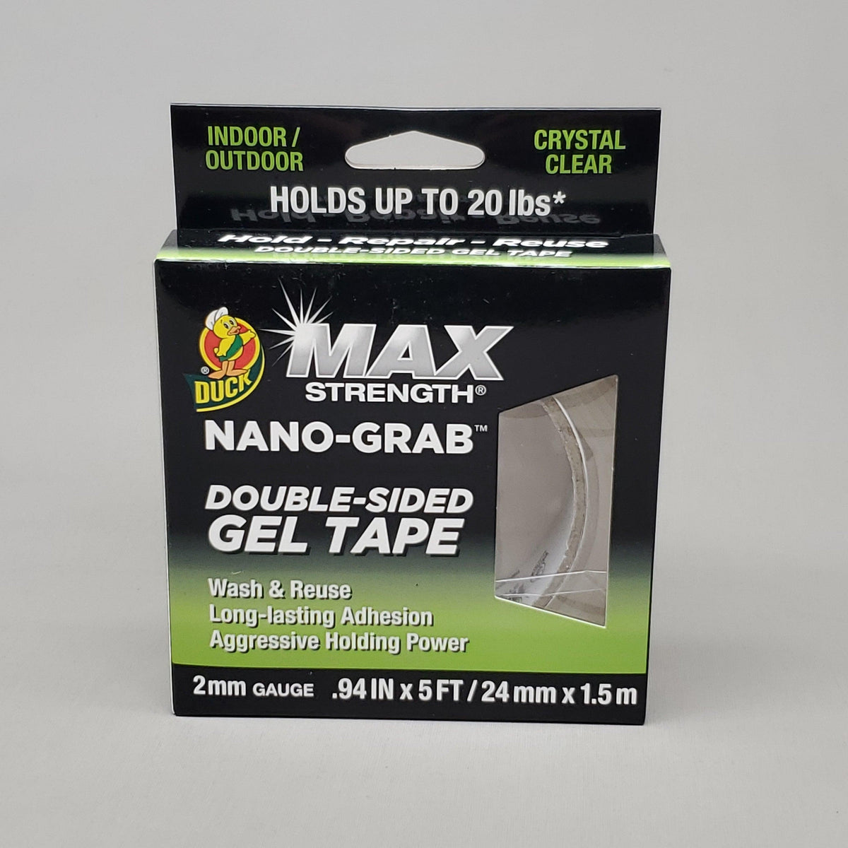 SHURTAPE Duck Max Strength Nano-Grab Double Sided Gel Tape .49