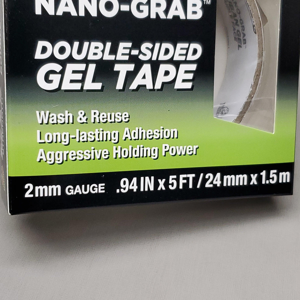SHURTAPE Duck Max Strength Nano-Grab Double Sided Gel Tape .49