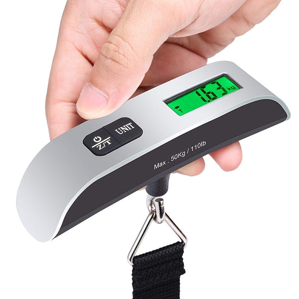 1pc 110lb/50kg Digital Handheld Luggage Hanging Baggage Scale, hand Scale, Mini Portable Electronic Scale, Express Scale With Backlight LCD Display, Travel Must Haves DSers Fulfillment