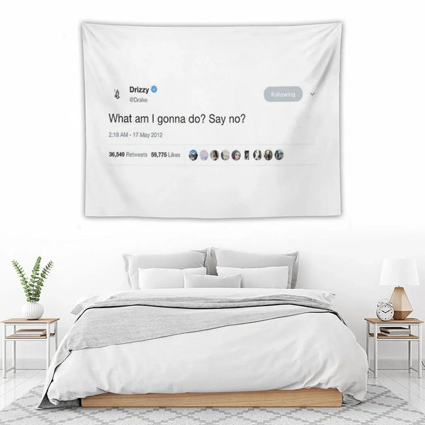 Drake - What Am I Gonna Do Say No Tweet Tapestry