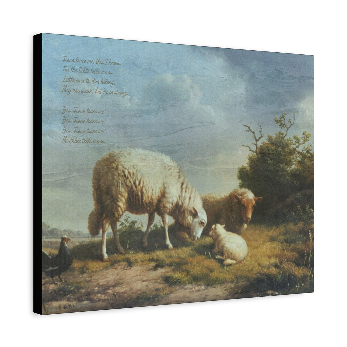 Jesus Loves Me Unframed Canvas Wall Art