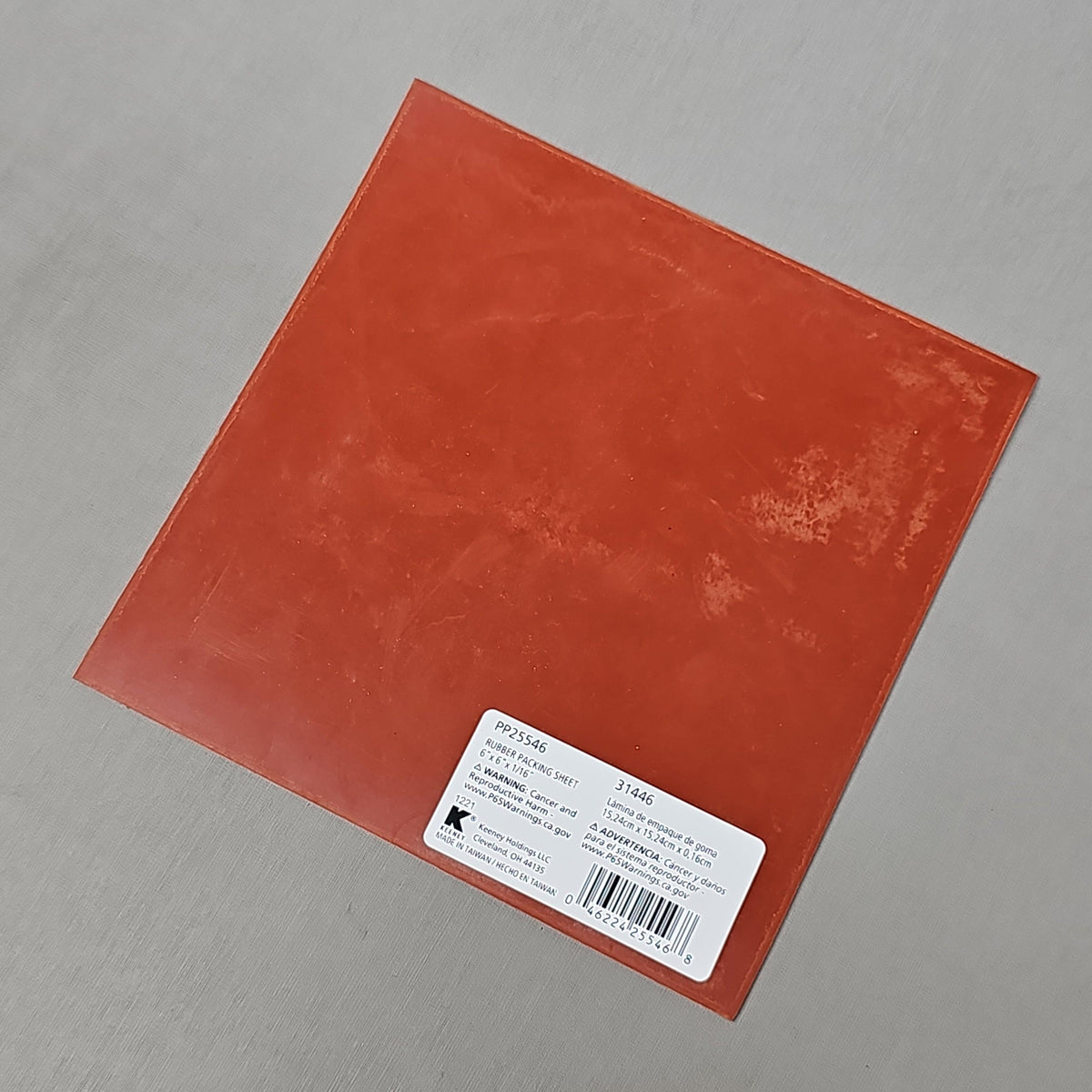 KEENEY Plumb Pak Rubber Packing Sheet 25-Pk 6 x 6 x 1/16