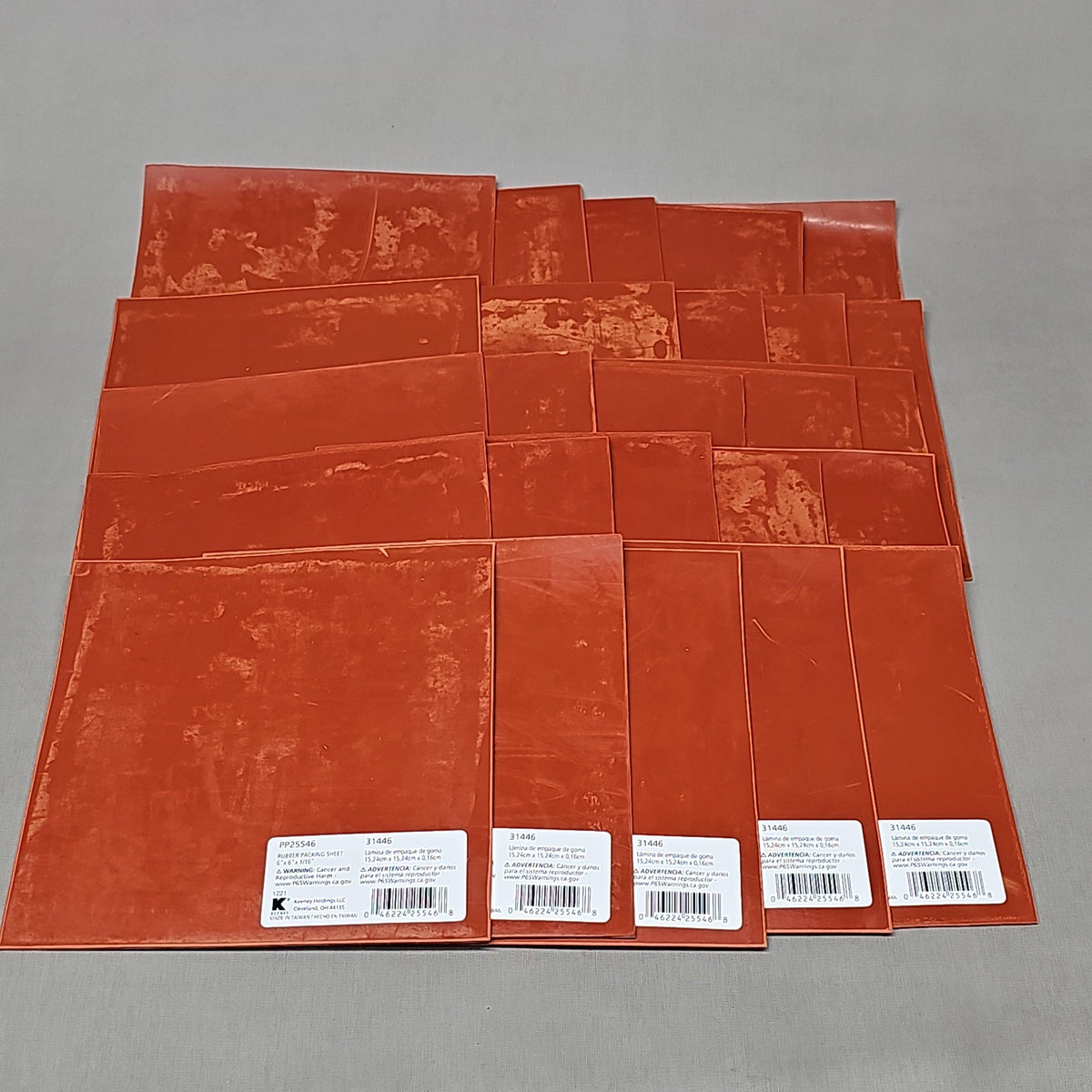 KEENEY Plumb Pak Rubber Packing Sheet 25-Pk 6 x 6 x 1/16
