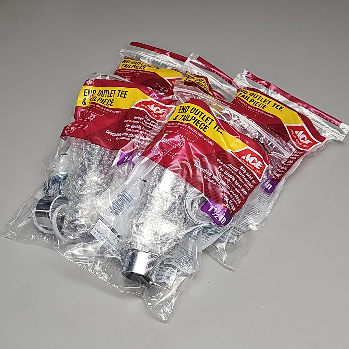 ACE End Outlet Tee & Tailpiece 5-PK 1.5