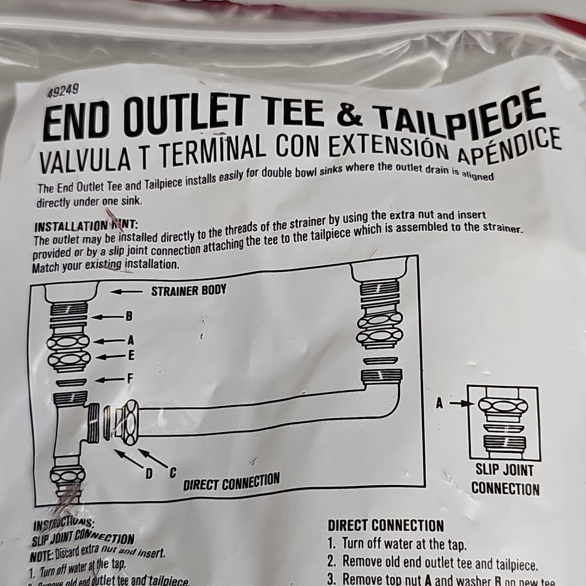 ACE End Outlet Tee & Tailpiece 5-PK 1.5