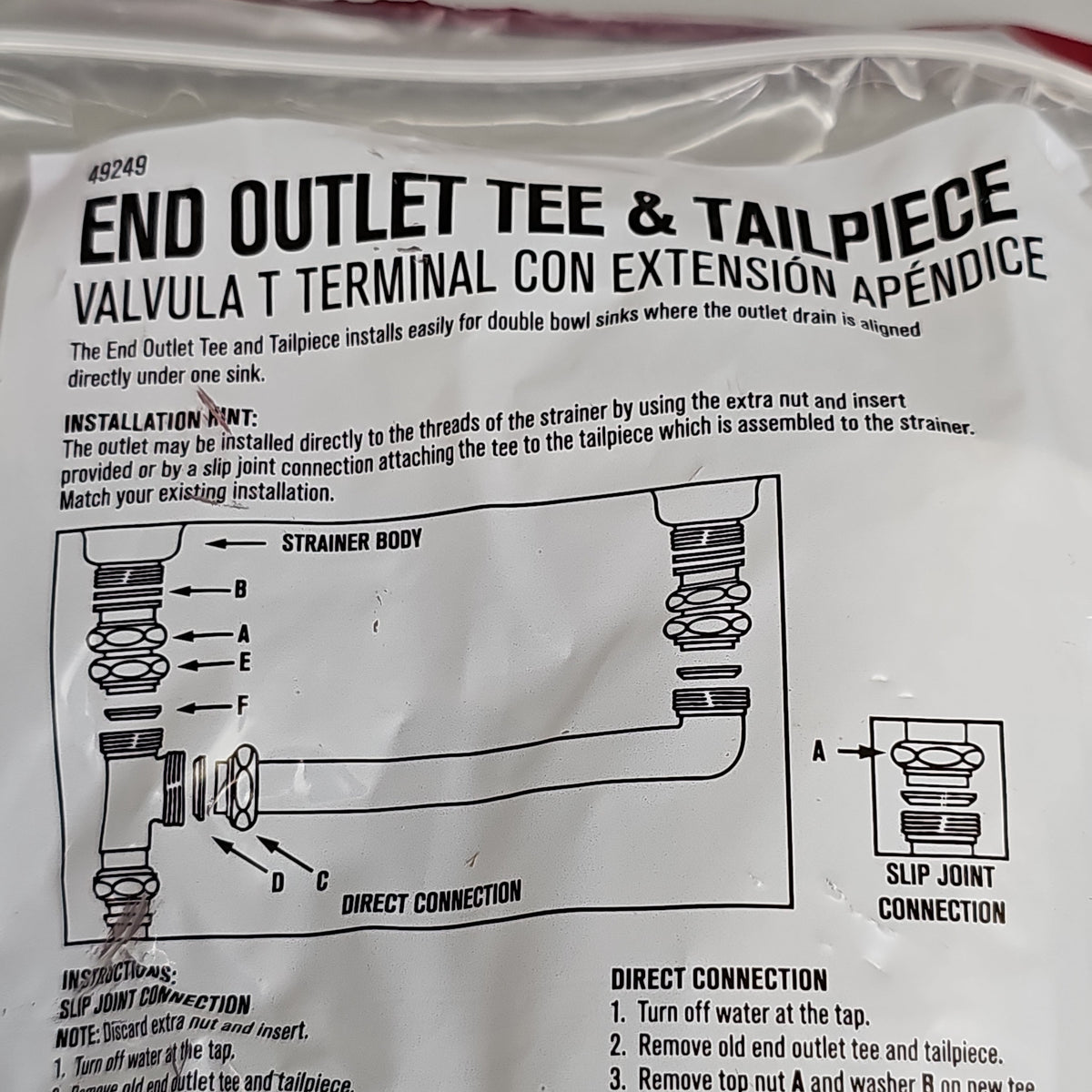 ACE End Outlet Tee & Tailpiece 1.5
