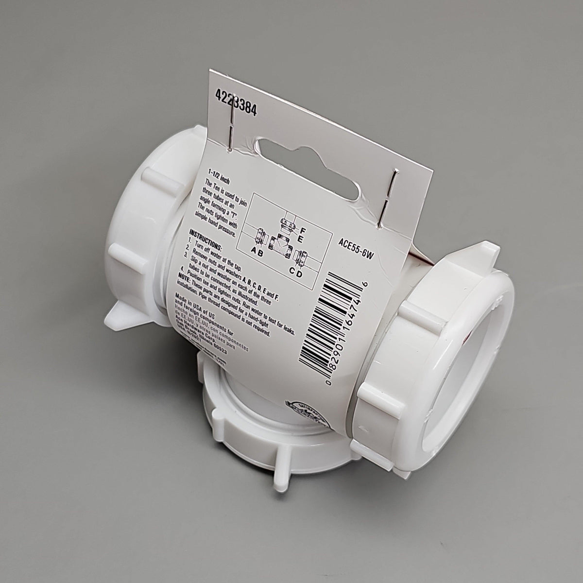 ACE Coupling Plastic Tee 3 Way 1.5