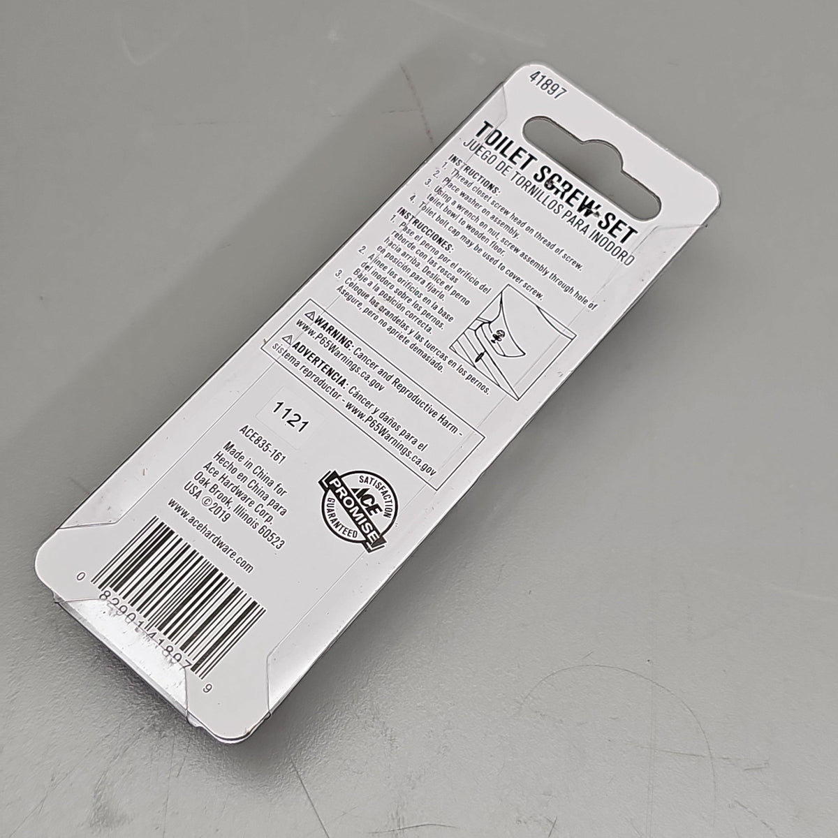 ACE HARDWARE Toilet Screw Set 12-Pk 1/4