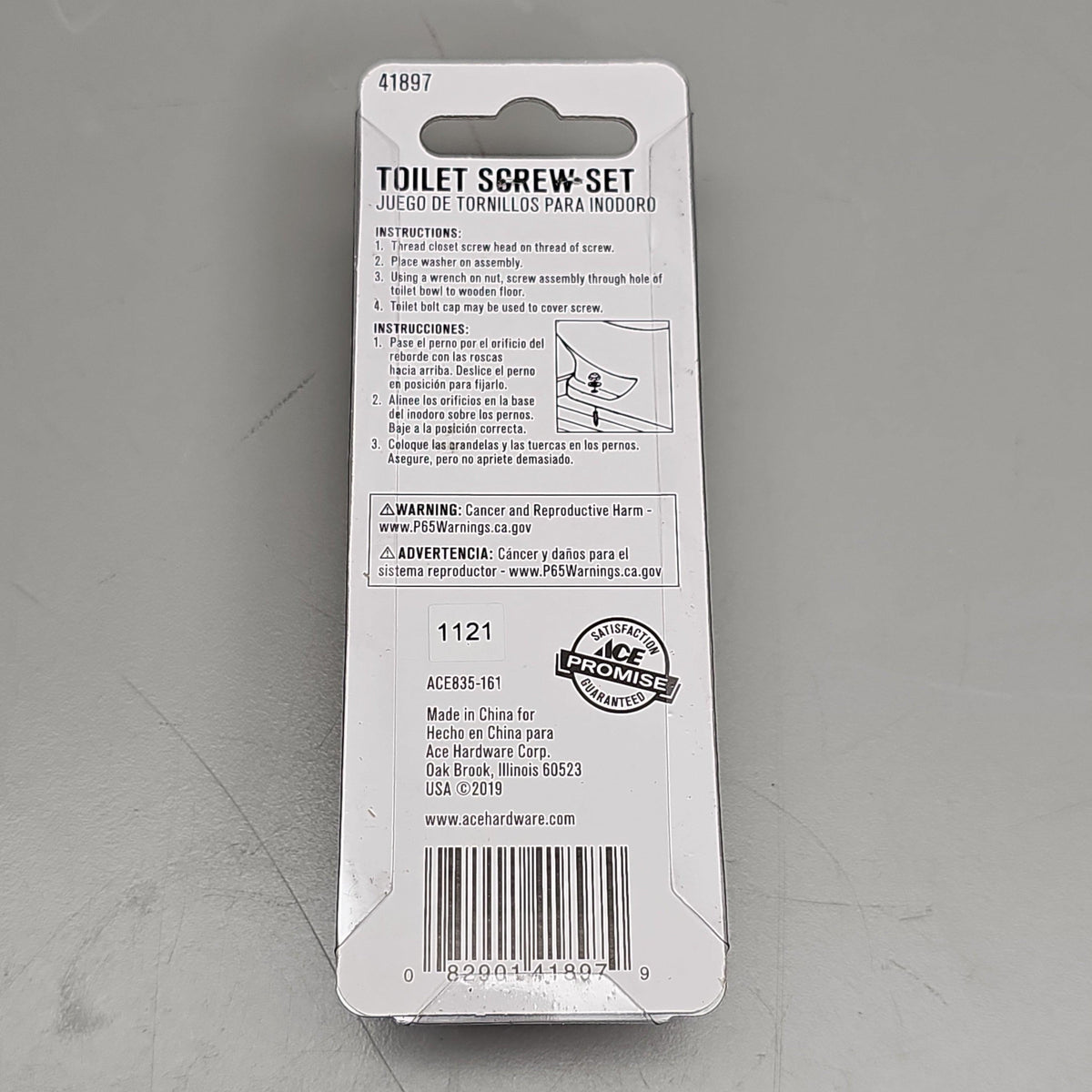 ACE HARDWARE Toilet Screw Set 12-Pk 1/4