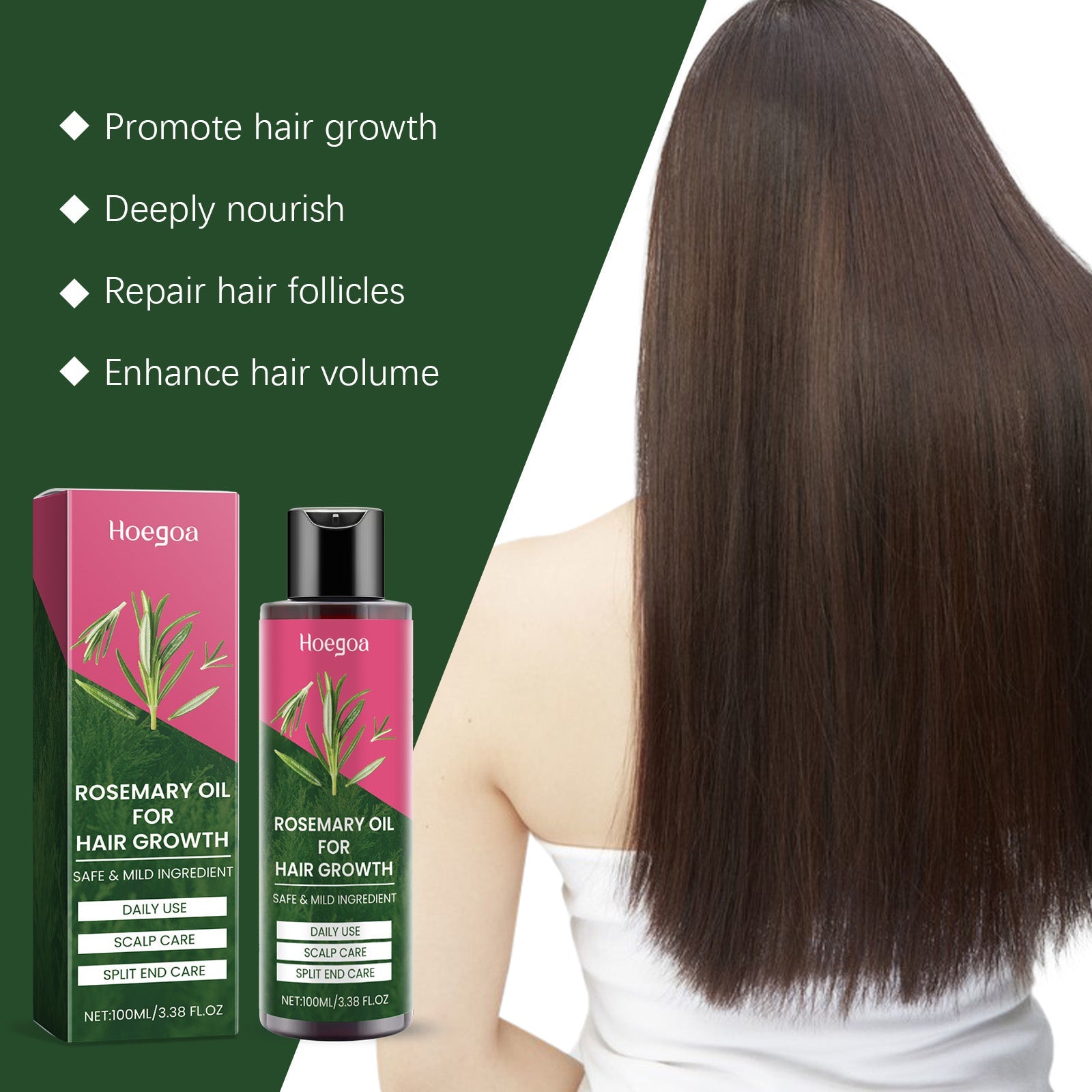 Rosemary Oil For Hair Growth, Promotes Healthy And Nourishing Strong Hair Essential Oil Hair Growth Oil