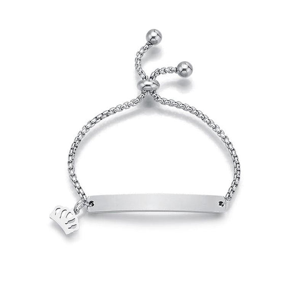 Stainless steel personalized engraved three color curved bracelet simple and personalized women's bracelet