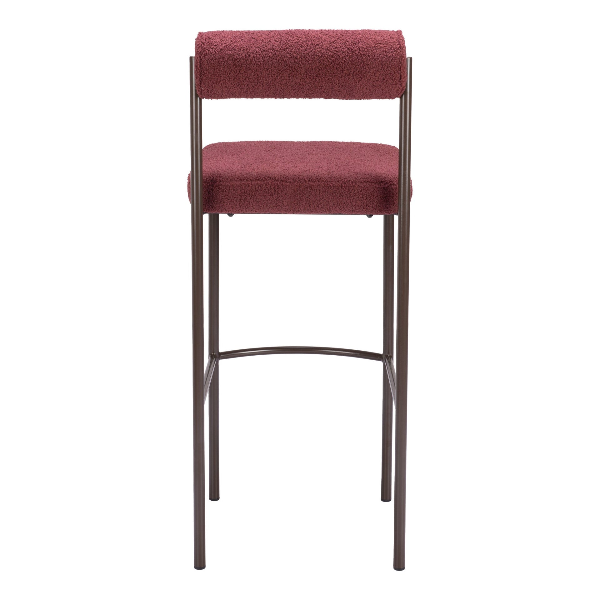 Livorno Barstool (Set of 2) Red & Bronze