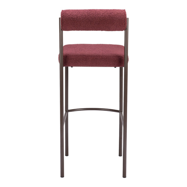Livorno Barstool (Set of 2) Red & Bronze