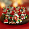 Christmas Candy Soft Ceramic CCB Bracelet Ins Wind Beaded Alloy Bracelet Set