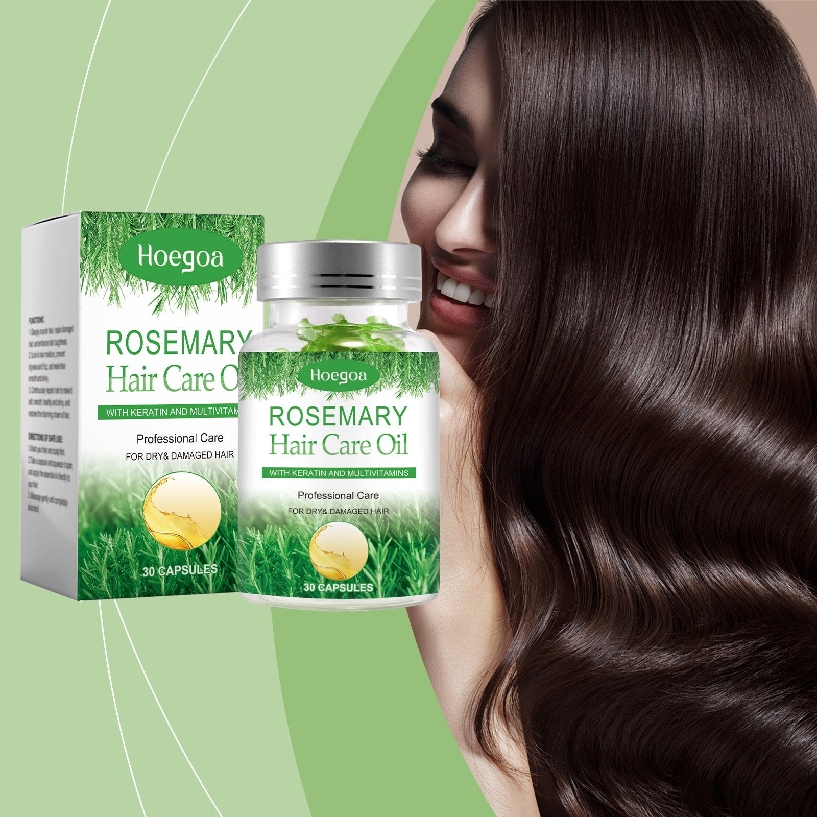 Rosemary Hair Care Capsules Nourishing Hair Care Capsules Soothing And Repairing Frizzy Rosemary Capsules