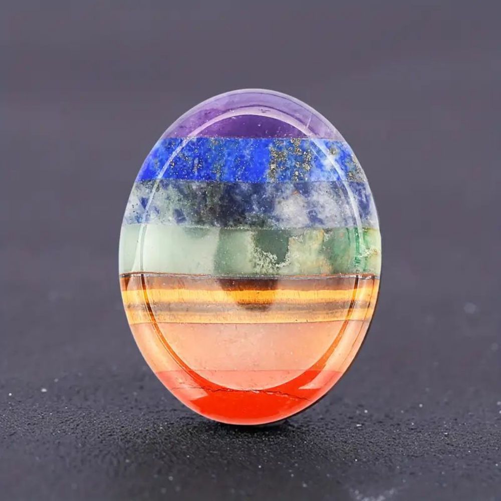 Thumb Worry Stones Oval Massage Quartz Healing Crystal Chakra Energy Therapy Meditation Spiritual Natural Gemstone Decor