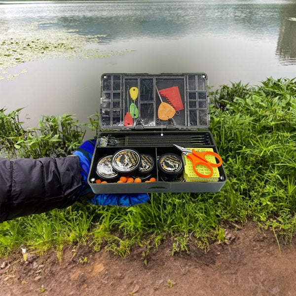 Fishing storage box, portable tackle box, magnetic compartments, fishing accessories