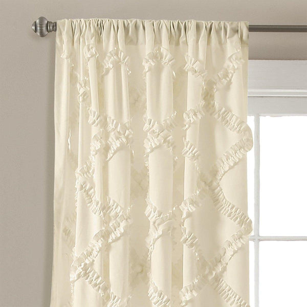 Ruffle Diamond Window Curtain Set