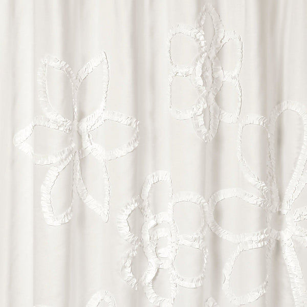 Ruffle Flower Shower Curtain