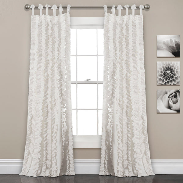 Sophia Ruffle Window Curtain Panel Set