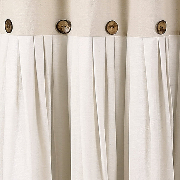 Linen Button Shower Curtain