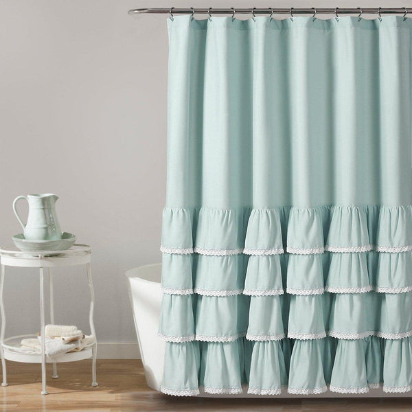 Ella Ruffle Lace Shower Curtain