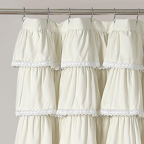 Lace Ruffle Shower Curtain