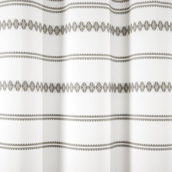 Breezy Chic Tassel Jacquard Recycled Cotton Shower Curtain