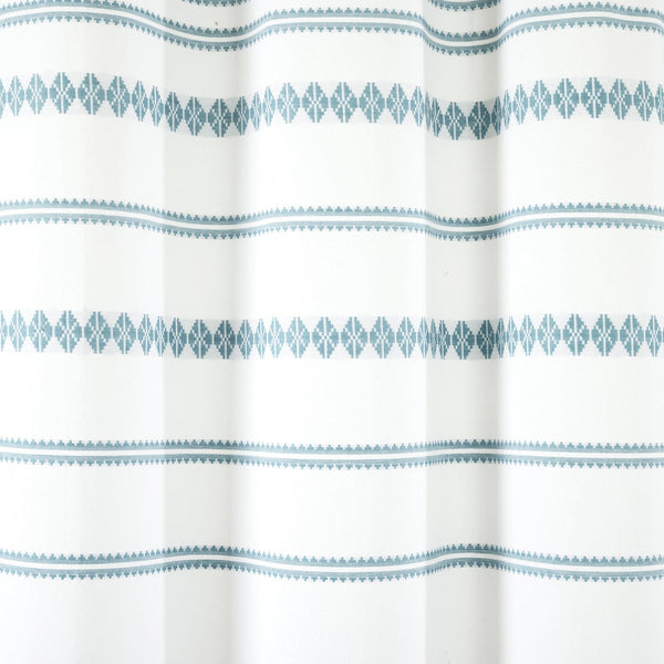 Breezy Chic Tassel Jacquard Recycled Cotton Shower Curtain