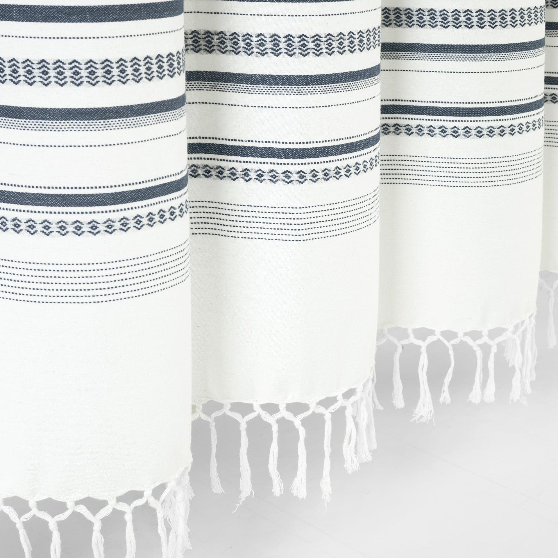 Urban Woven Yarn Dyed Recycled Cotton Blend Shower Curtain