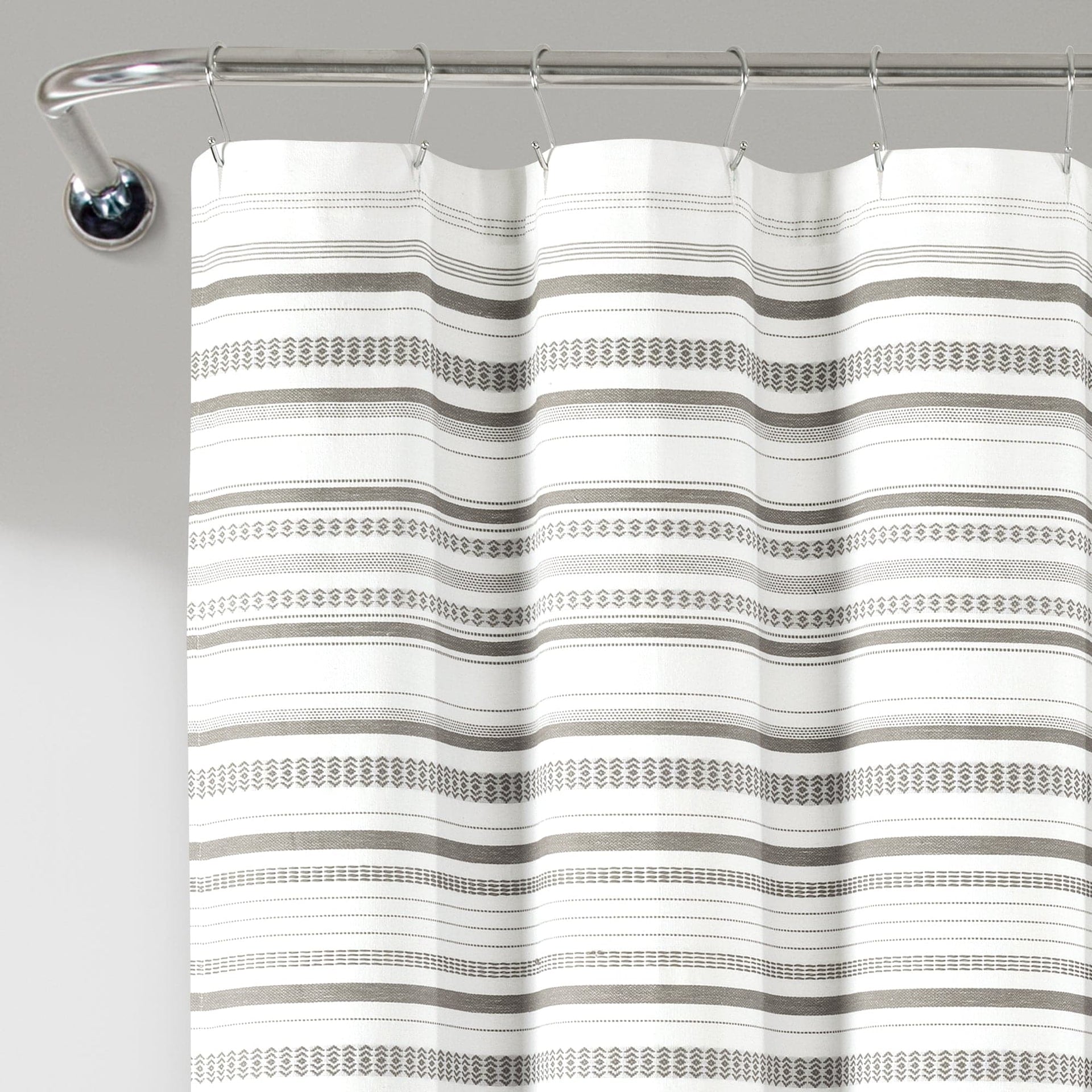 Urban Woven Yarn Dyed Recycled Cotton Blend Shower Curtain