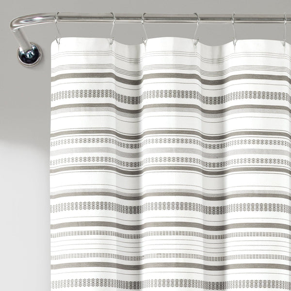 Urban Woven Yarn Dyed Recycled Cotton Blend Shower Curtain