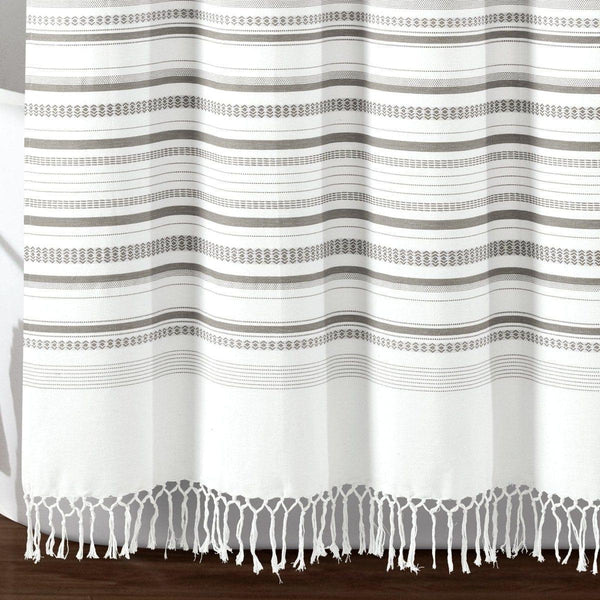 Urban Woven Yarn Dyed Recycled Cotton Blend Shower Curtain