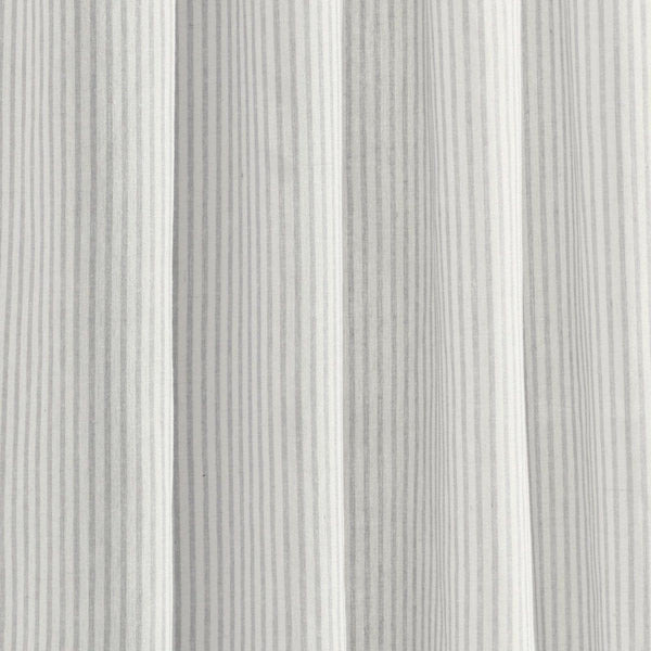 Farmhouse Stripe Reyna Ruffle Window Curtain Panel Set