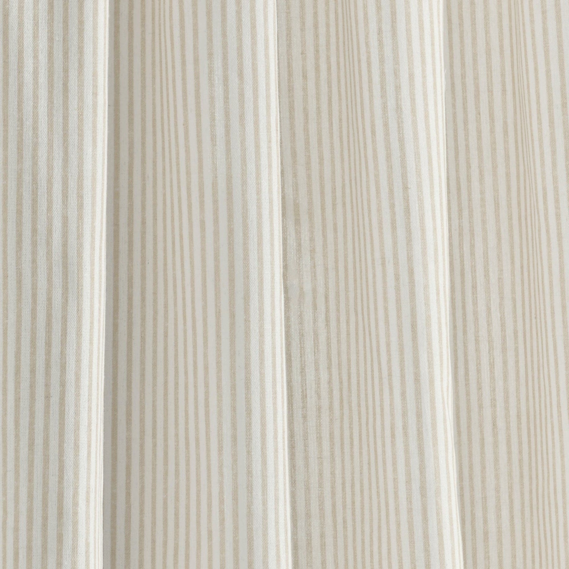 Farmhouse Stripe Reyna Ruffle Window Curtain Panel Set