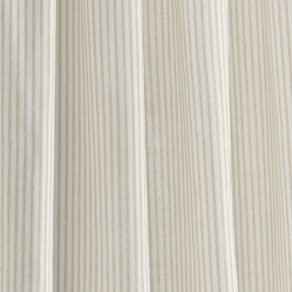 Farmhouse Stripe Reyna Ruffle Window Curtain Panel Set