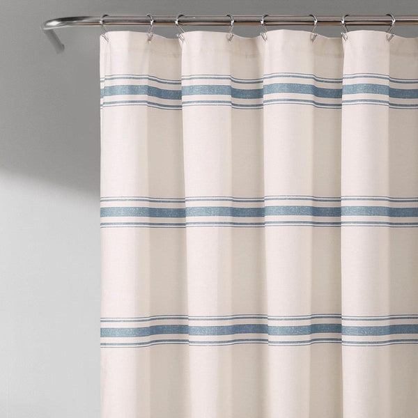 Farmhouse Stripe 100% Cotton Shower Curtain