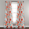 Poppy Garden Light Filtering Window Curtain Panel Set