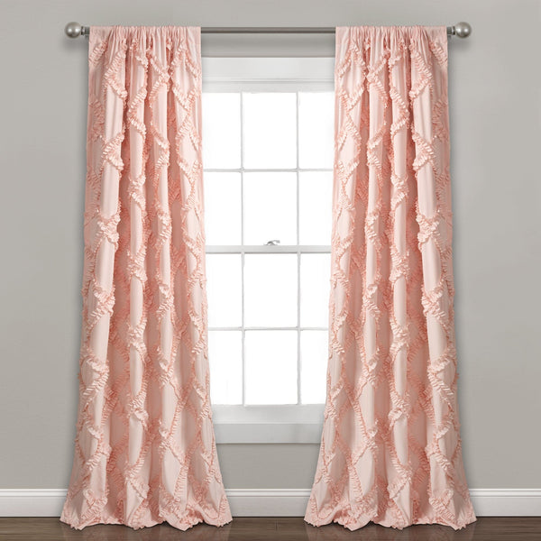 Ruffle Diamond Window Curtain Set