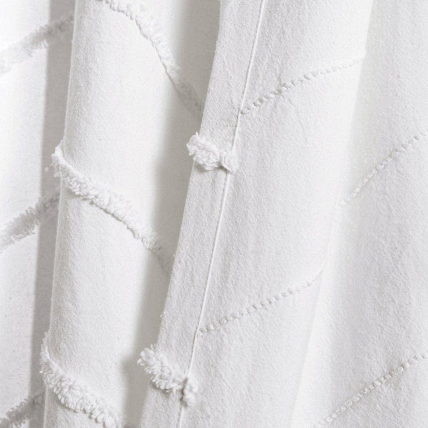 Chenille Chevron Window Curtain Panel Set