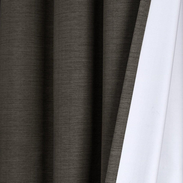 Faux Linen Absolute Blackout Window Curtain Panel