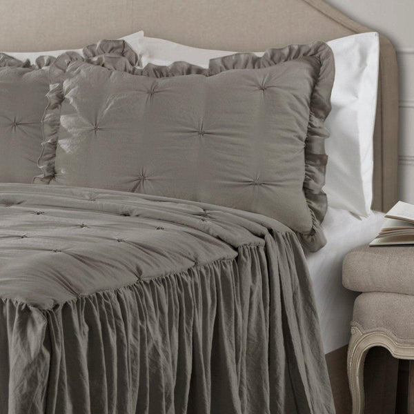 Ravello Pintuck Ruffle Skirt Bedspread Set