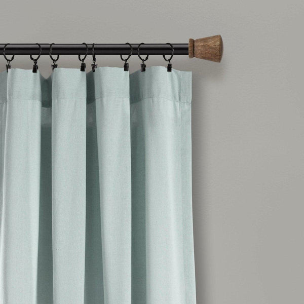Linen Button Window Curtain Panel