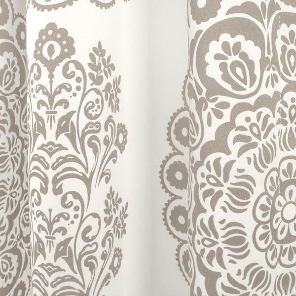 Evelyn Medallion Light Filtering Window Curtain Set