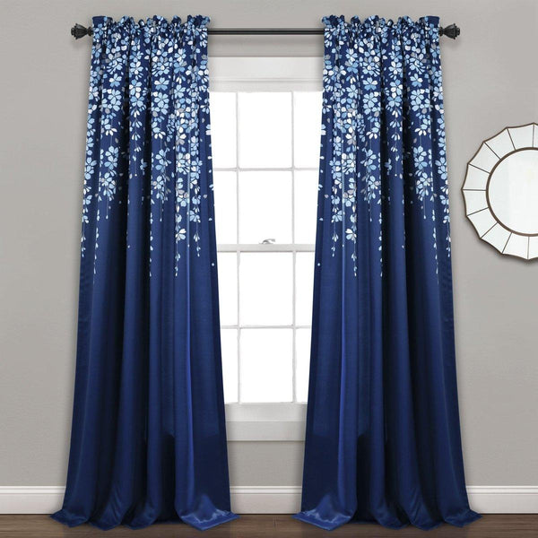 Weeping Flower Light Filtering Window Curtain Set